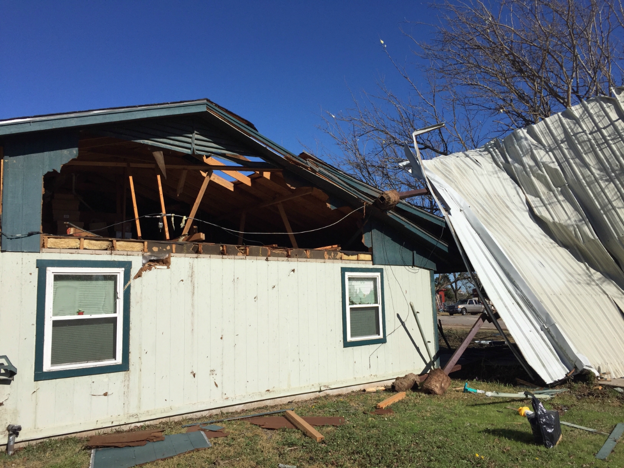 Tornado damage near Lake Whitney