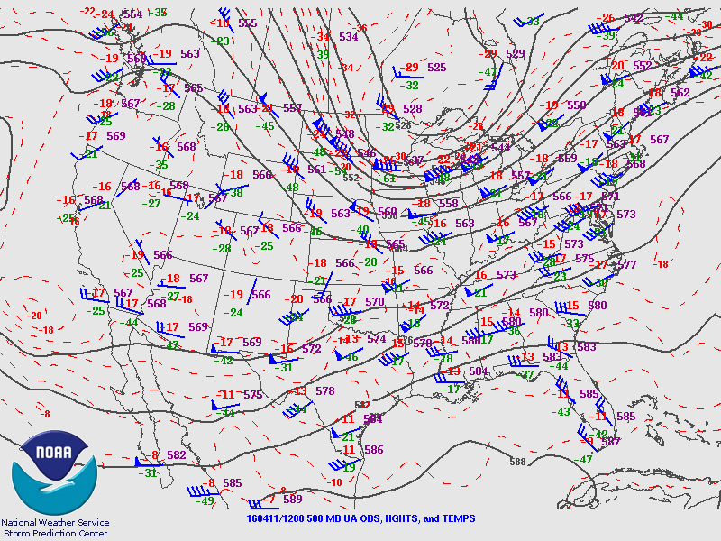 12 UTC 500mb Analysis