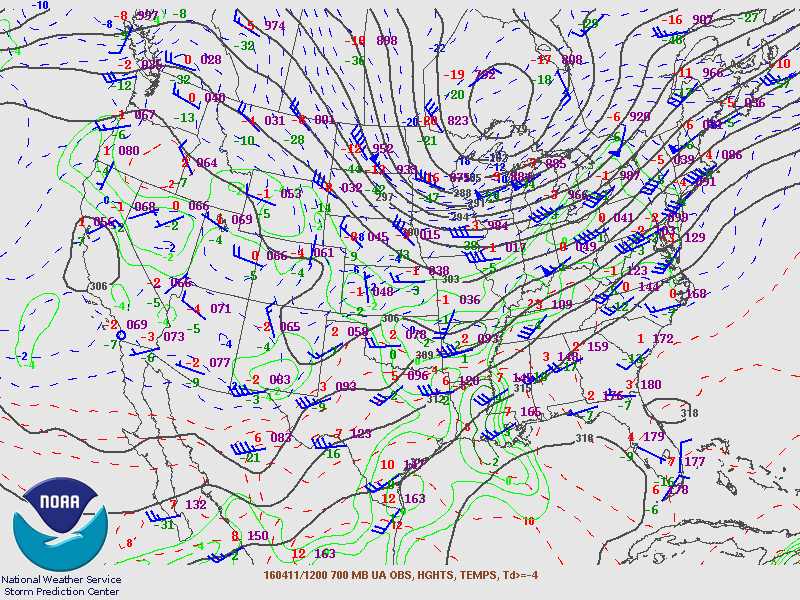 12 UTC 700mb Analysis