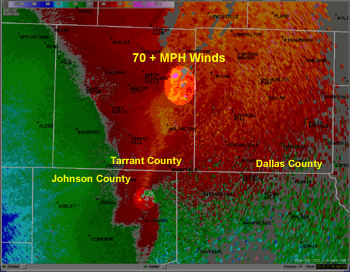 Metroplex Radar Storm Relative Motion Image