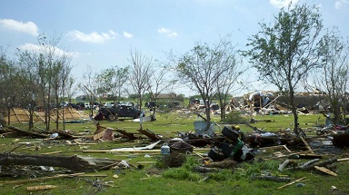 Tornado Damage near Royce City, Texas