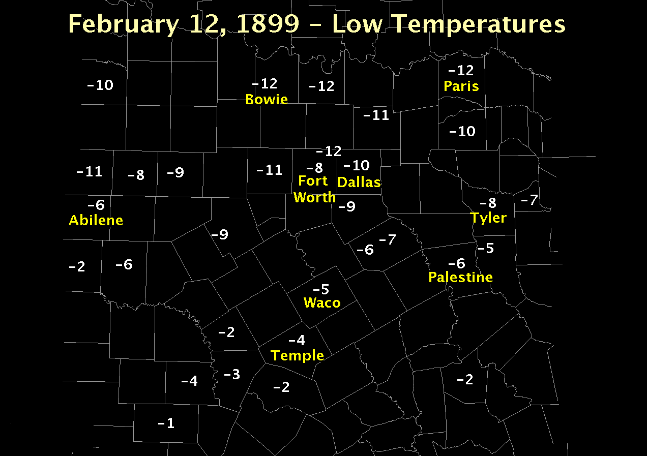 February 12, 1899 - Low Temperatures