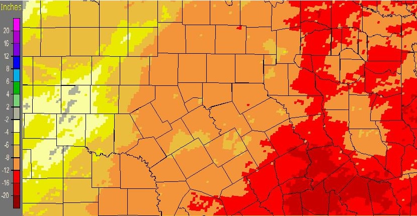 6-Month Precipitation Deficits (October 2010 - March 2011)