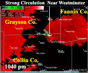Westminster cicrulation radar image.