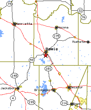 Map of the Bowie region
