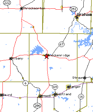 Map of the Breckenridge region