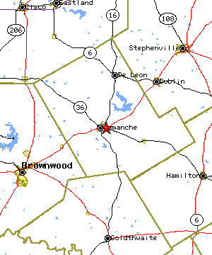 Map of the Comanche region