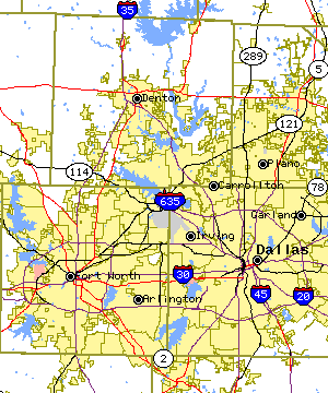 Map of the Grapevine Dam region