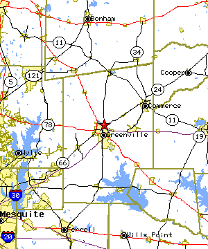Map of the Greenville region