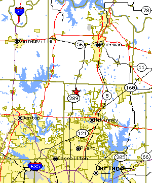 Map of the Gunter region
