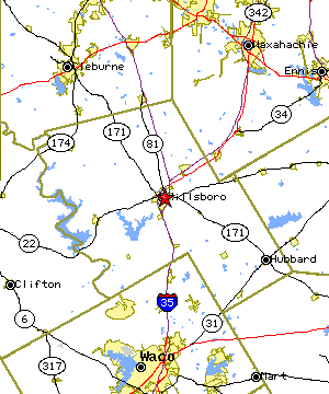 Map of the Hillsboro region