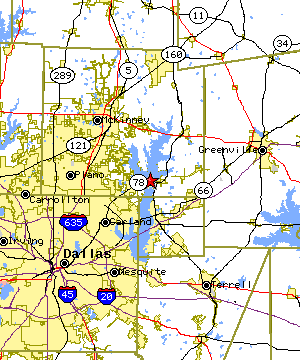 Map of the Lavon Dam region