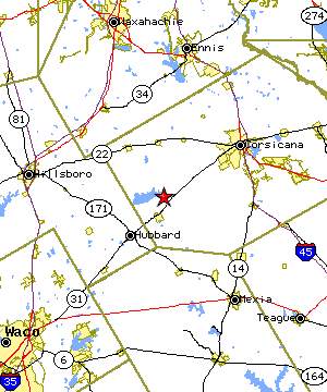 Map of the Navarro region