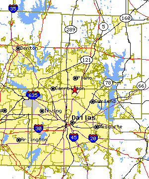 Map of the Richardson region