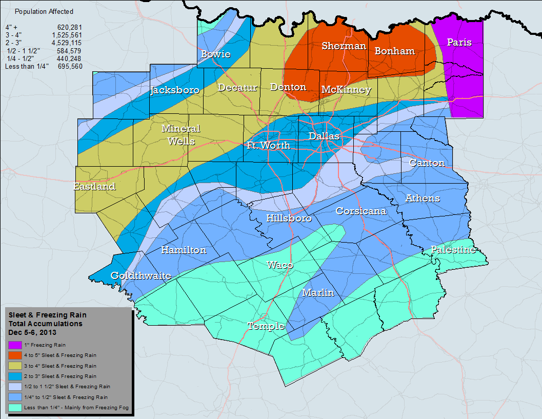 Total Snow and Sleet Accumulation Map