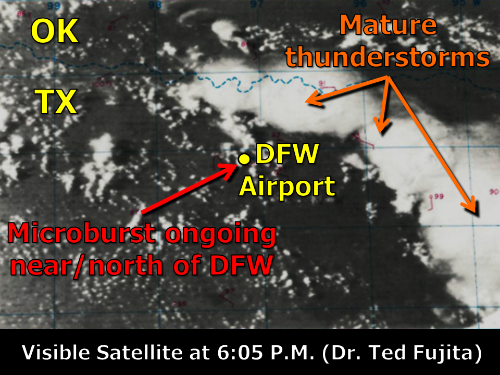 Visible Satellite Imagery at 6:05 P.M. CDT