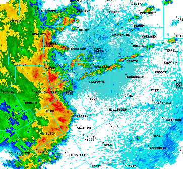 D/FW Radar showing storms across N. Texas on the 2nd of May.