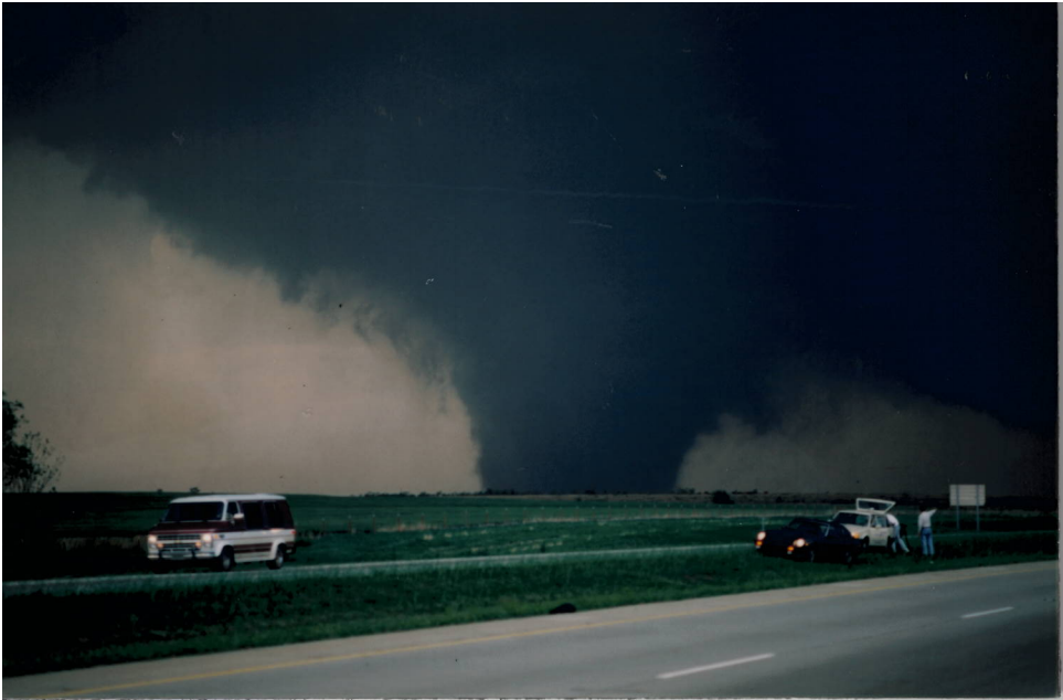 Large, wedge tornado near Jarrell, TX. Photograph by Al Moller.