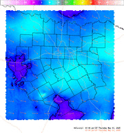 Thumbnail of an automatically generated image showing areas of storm relative helicity.