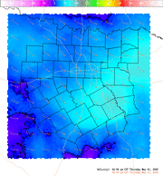 Thumbnail of an automatically generated image showing areas of storm relative helicity.