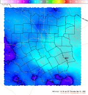 Thumbnail of an automatically generated image showing areas of storm relative helicity.