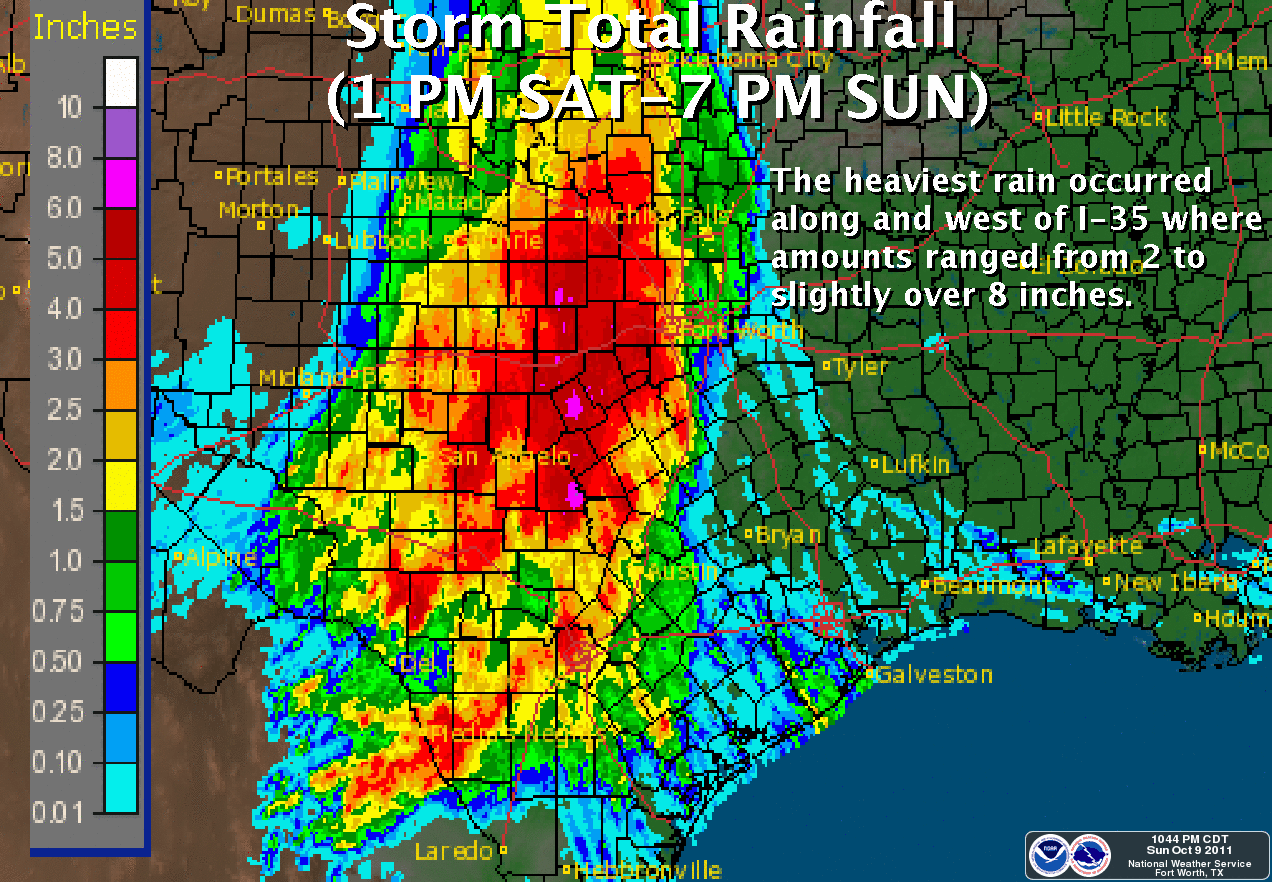 October 8-9, 2011 Rainfall