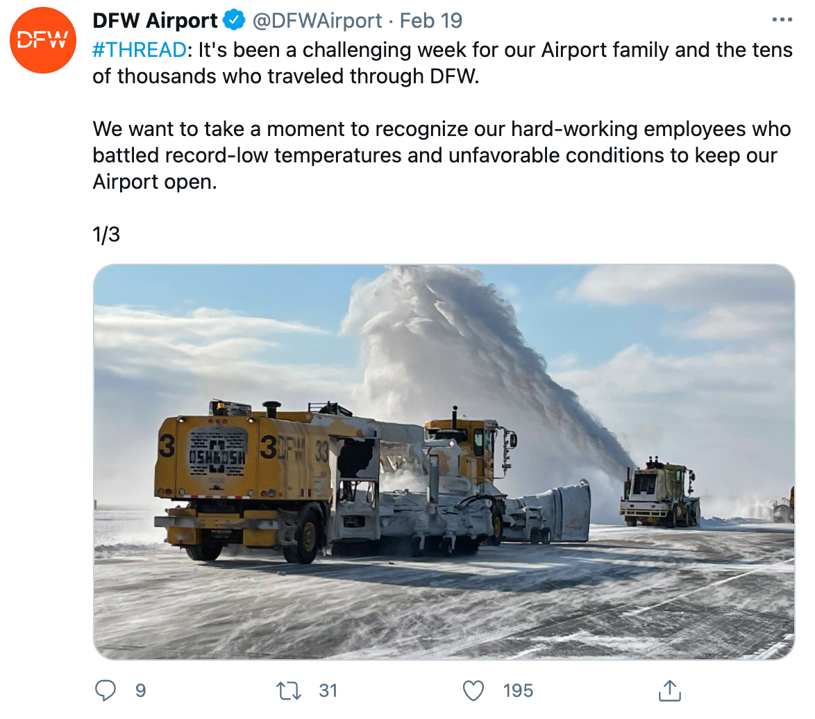 DFW Airport Tweet Storm