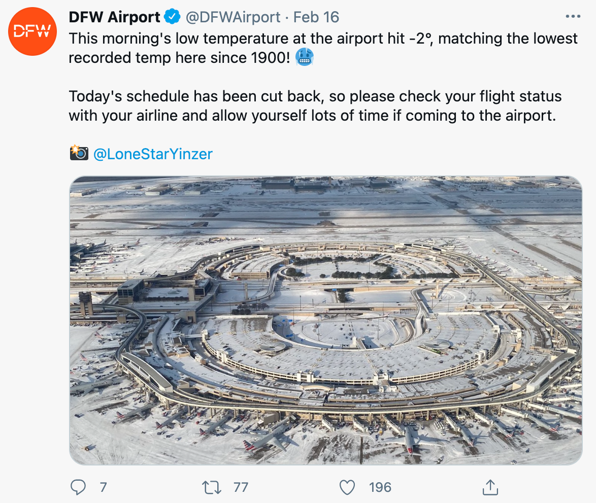 DFW Airport Tweet 2