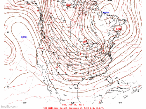 Upper Air Pattern Loop of the event