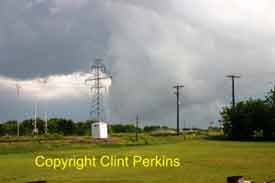 Funnel cloud picture near Miller Brewery in Southern Tarrant County.