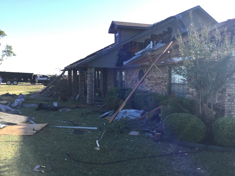 Large Sections of Roof Damage