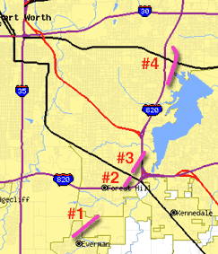Tarrant County Tornado Track Map from April 16, 2002. 