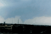 Photograph of the east Ft. Worth Tornado.