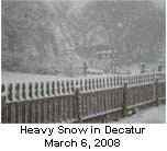 Snowfall Picture of Heavy Snow in Decatur in March 2008
