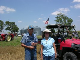 Clifford Roach and daugher-in-law Deanna Roach at the Old fashioned Wheat Harvest July 9, 2011.