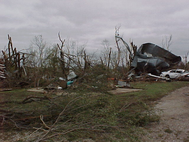 Tornado damage in Clay County 9/22/01