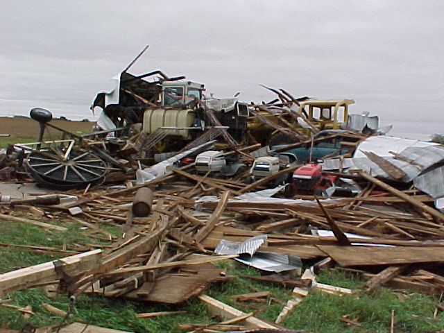 Tornado damage in Clay County 9/22/01