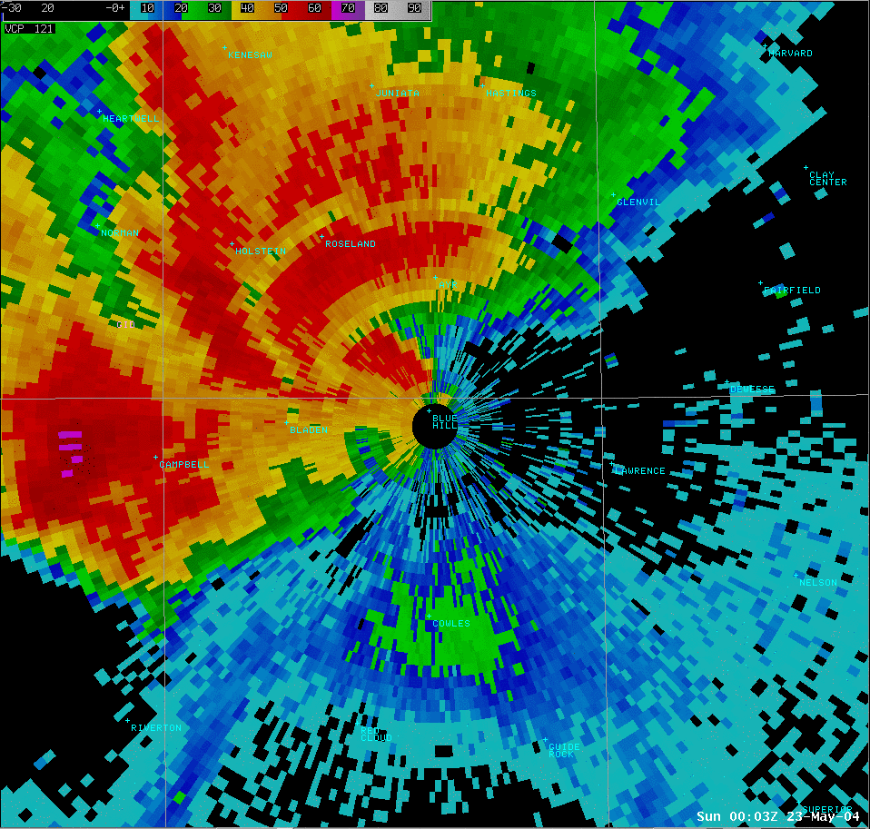 07:03 pm CDT Adams County 0.5 Degree Reflectivity