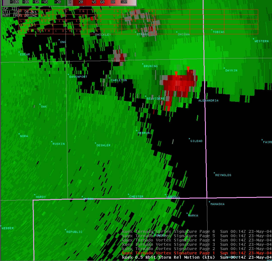 07:14 pm CDT Thayer County 0.5 Degree SRM