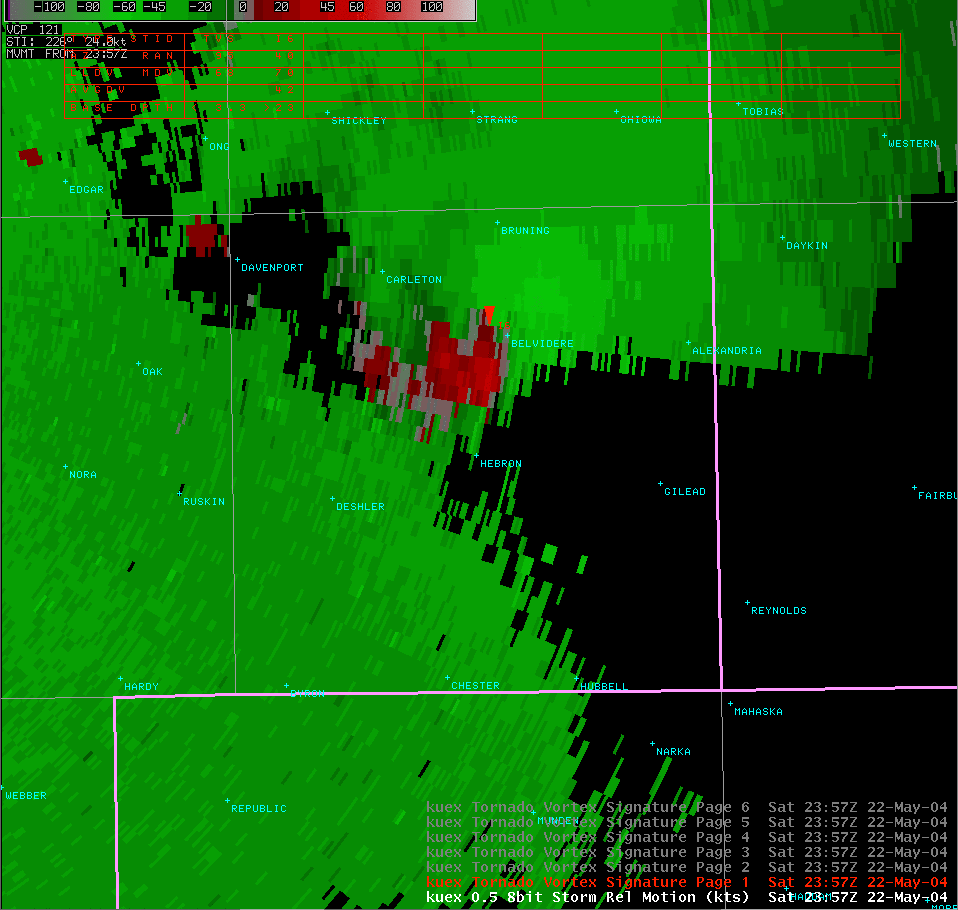 06:57 pm CDT Thayer County 0.5 Degree SRM