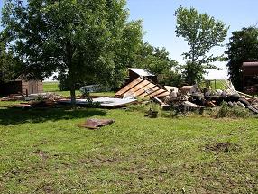 Tornado Damage Picture - Click image to resize.