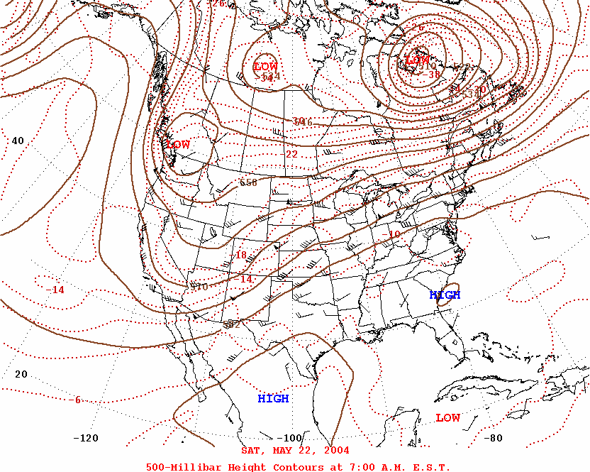 500 mb Analysis for May 22nd, 2004.