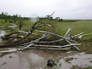 Another photo of irrigation piping wrapped. Photo by NWS Staff.