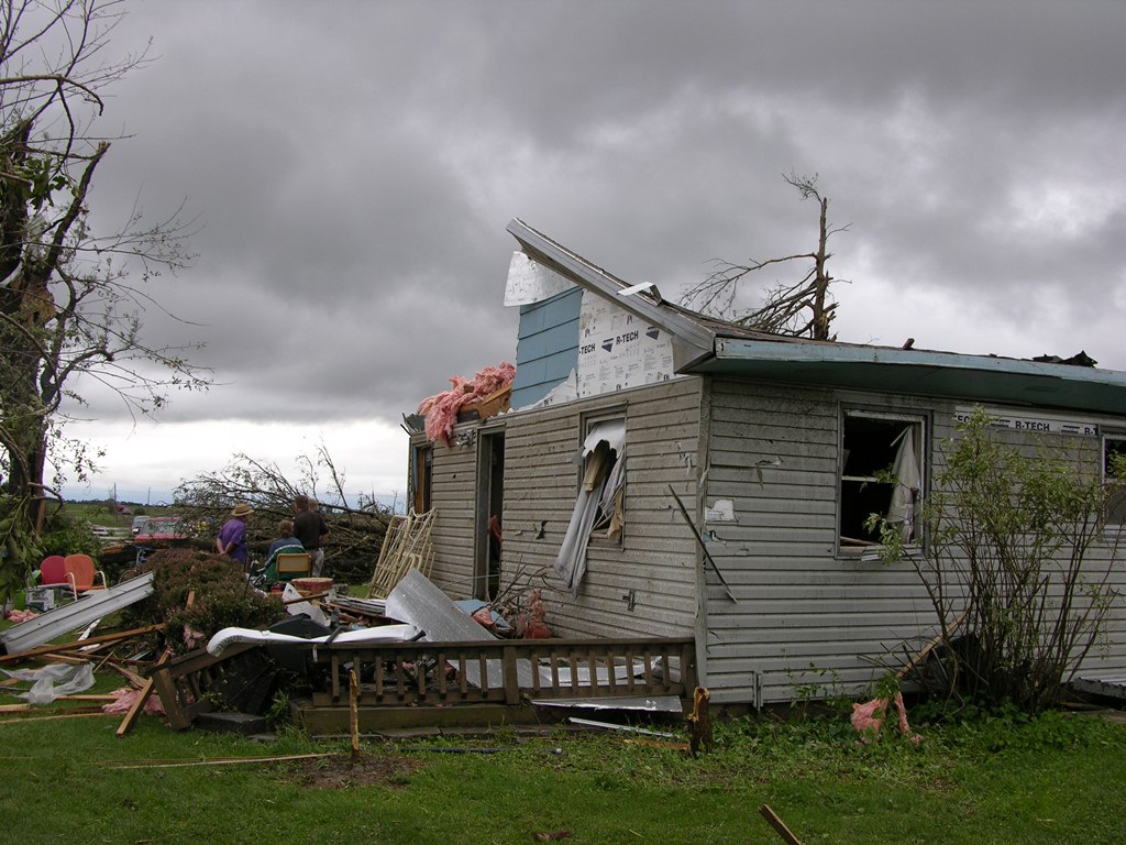 Picture of damage from EF3 Polk Tornado. Photo by NWS staff.