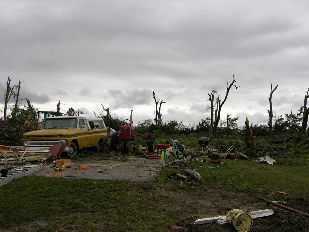 Picture of damage from EF3 Polk Tornado. Photo by NWS staff.