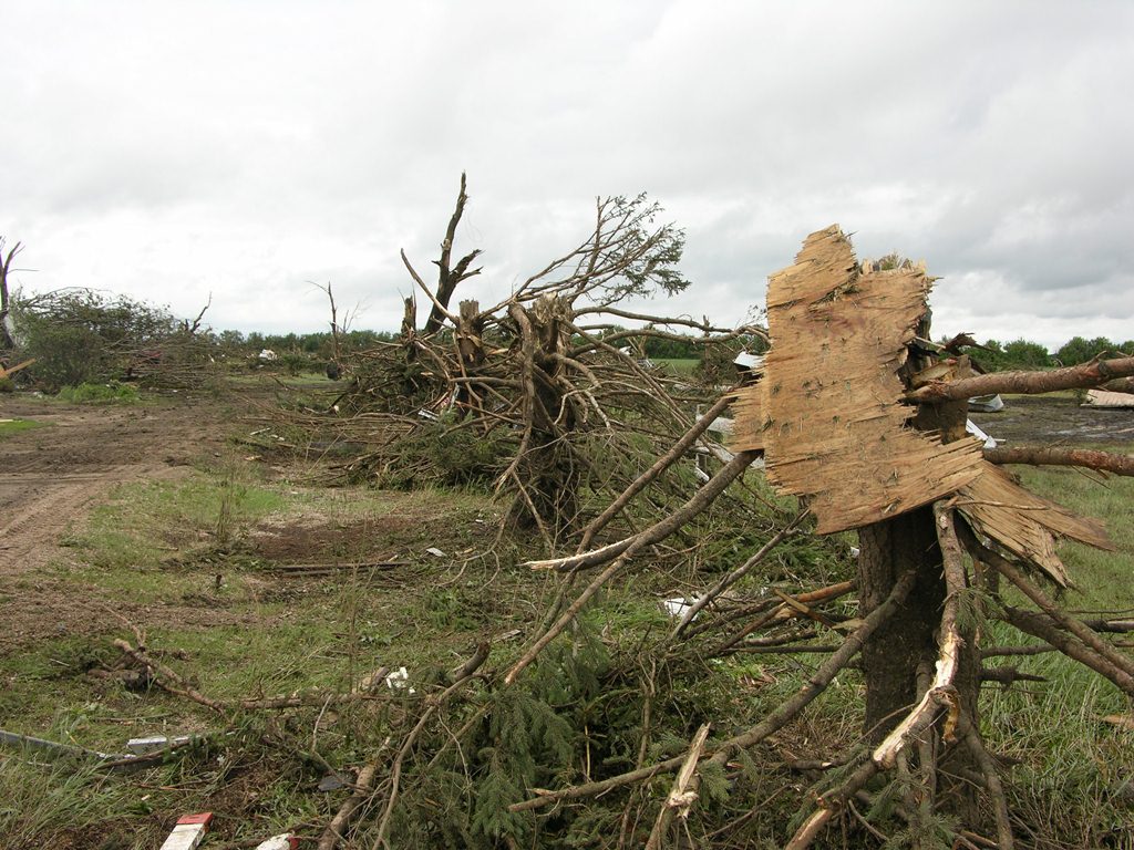 Picture of damage from EF3 Polk Tornado. Photo by NWS staff.