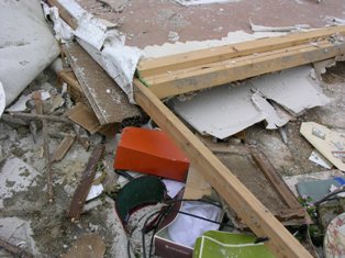 More debris from house destroyed near Amherst, Nebraska. Photo by NWS Staff. 