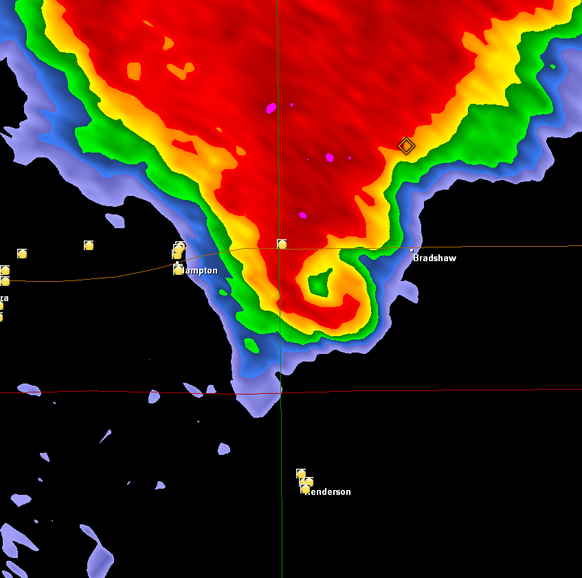 KUEX Reflectivity from 5:44 p.m. CDT.