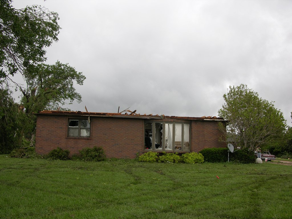 House destroyed by the tornado on Highway 66 near Polk, NE. Photo by NWS Staff.