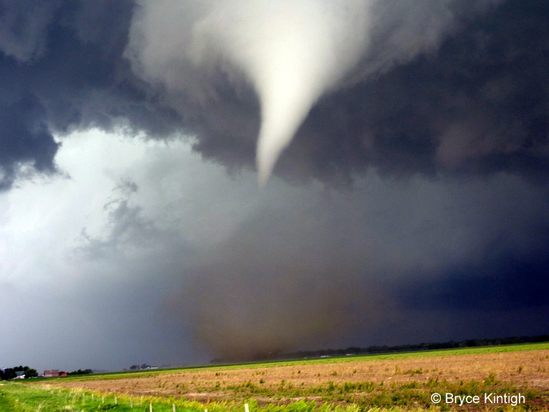 Tornado 5 miles south of Elm Creek just east of Hwy 183.  Photo Courtesy of Bryce Kintigh.